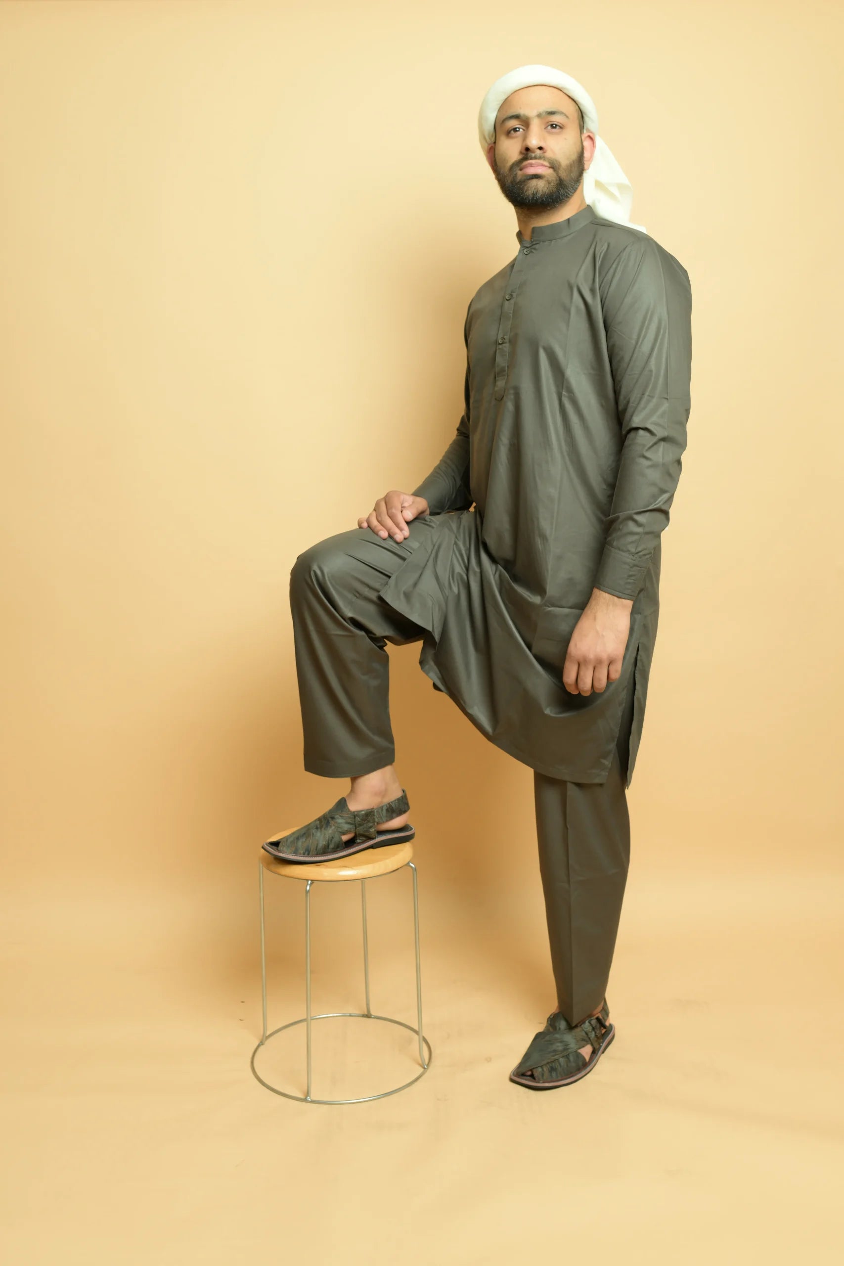 Forest Green Kameez Shalwar