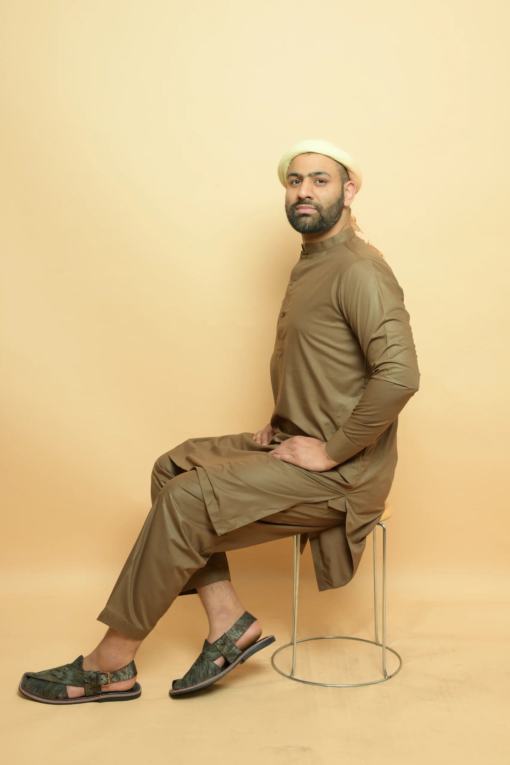 Light Brown Kameez Shalwar