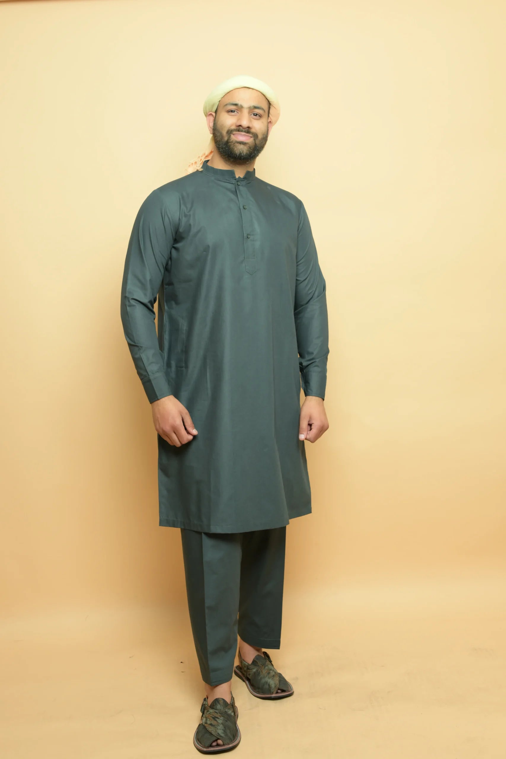 Pine Green Kameez Shalwar