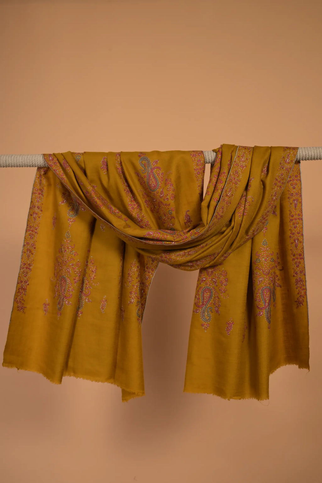 baraqah pure pashmina yellow color for female 