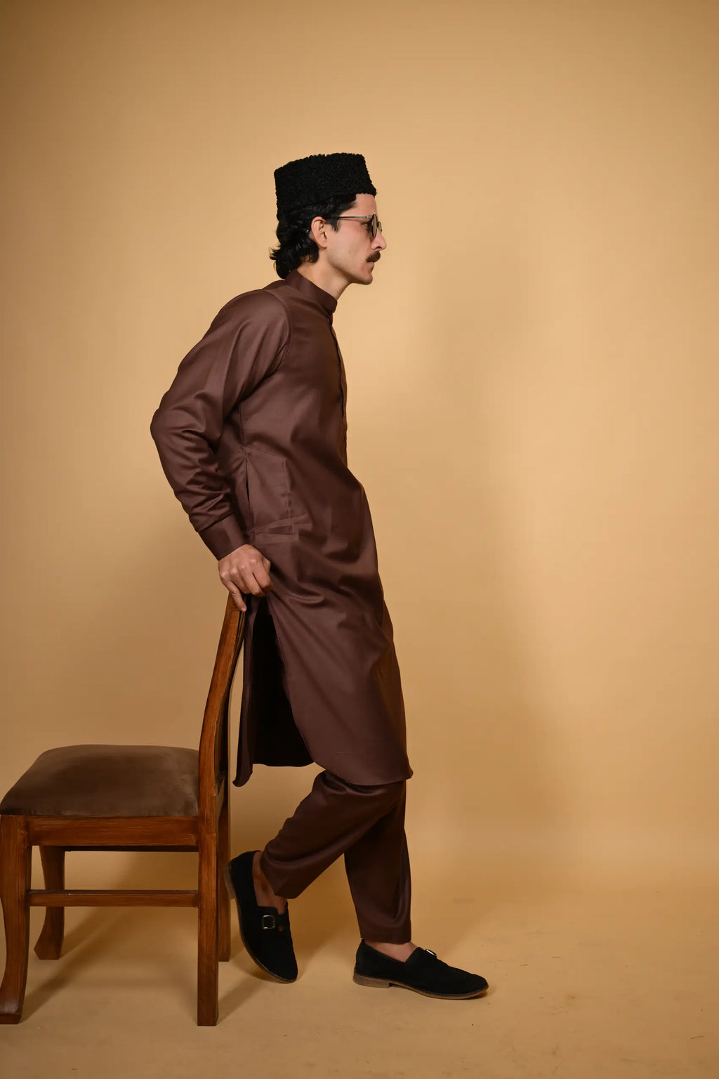 Tamtadu Light Chocolate Kameez Shalwar