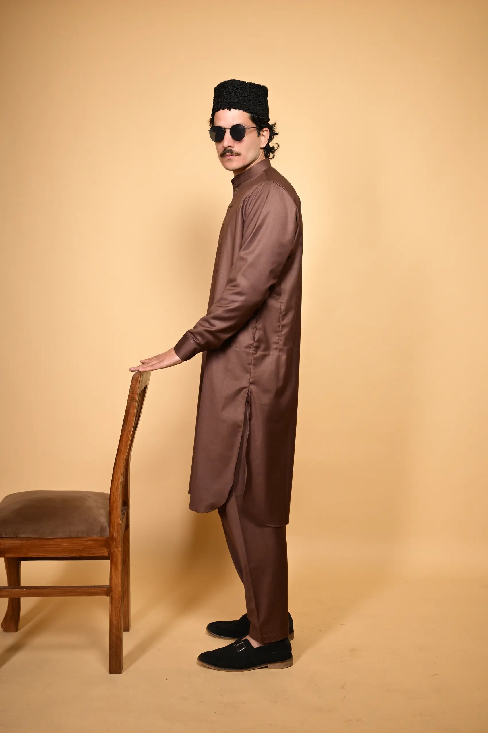 Tamtadu Light Chocolate Kameez Shalwar