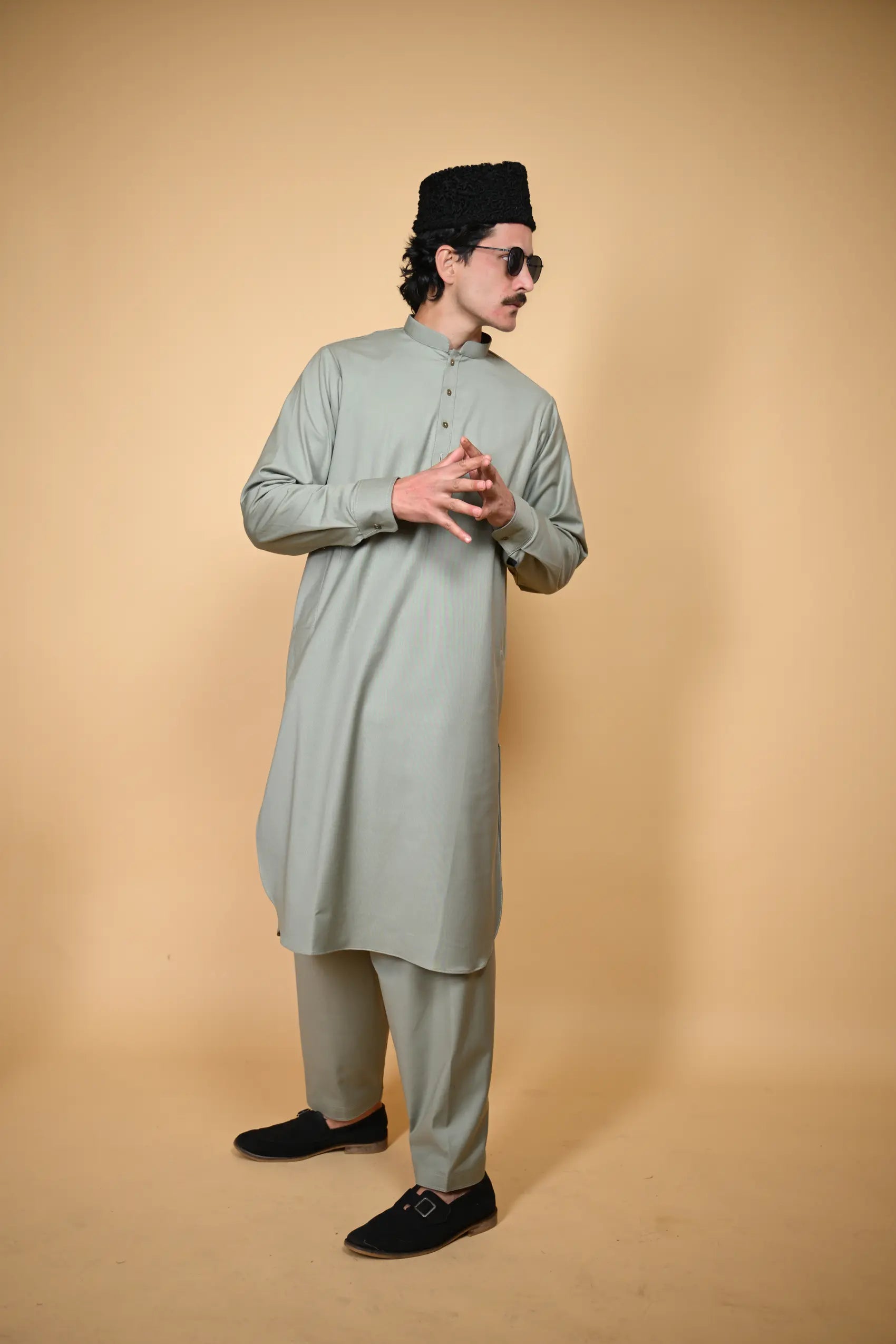 Tamtadu Light Green Kameez Shalwar