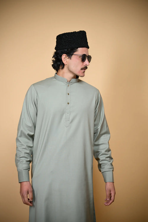 light green tamtadu kameez shalwaar for men 