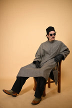 baraqah light green winter traditional pheran for men 