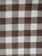 Brown Checkered Cashmere Merino Tweed