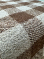 Brown Checkered Cashmere Merino Tweed