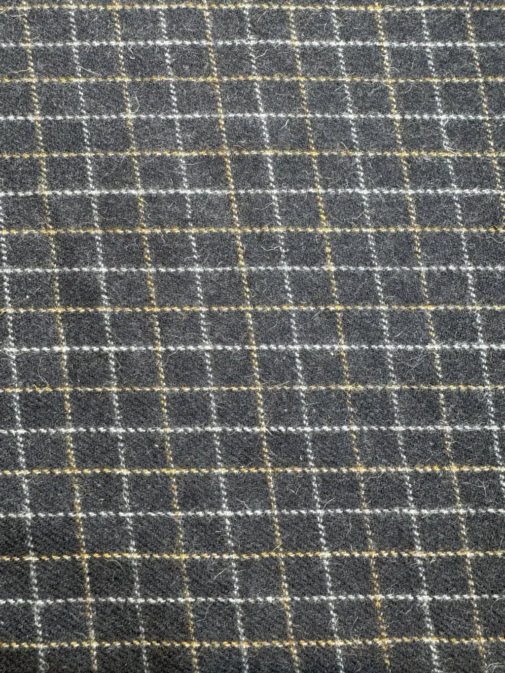 Dark Night Checkered Cashmere Merino Tweed