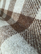 Brown Checkered Cashmere Merino Tweed