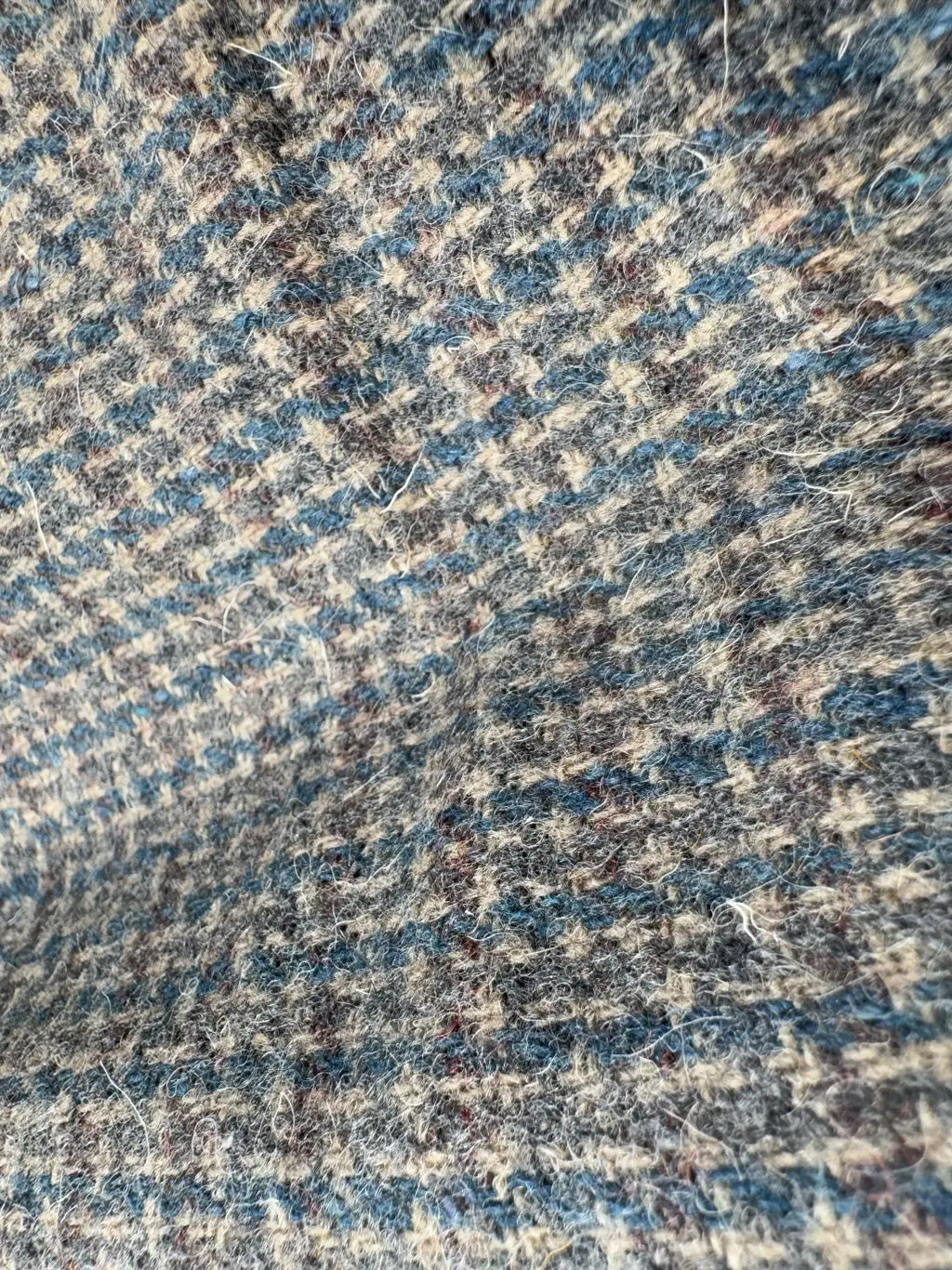 Dusky Royal Check Cashmere Merino Tweed