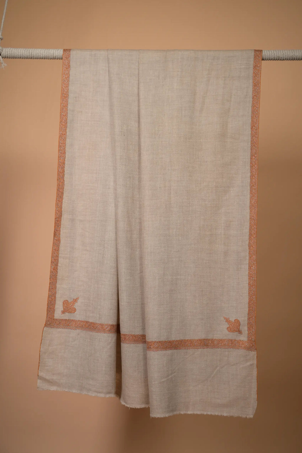 border embriodered pashmina shawl for women 