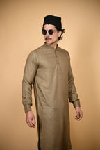 baraqah rakheem olive kameez shalwaar for men 
