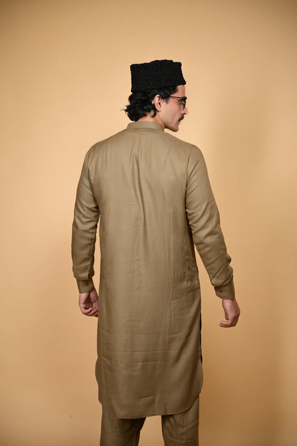 baraqah rakheem olive kameez shalwaar for men 