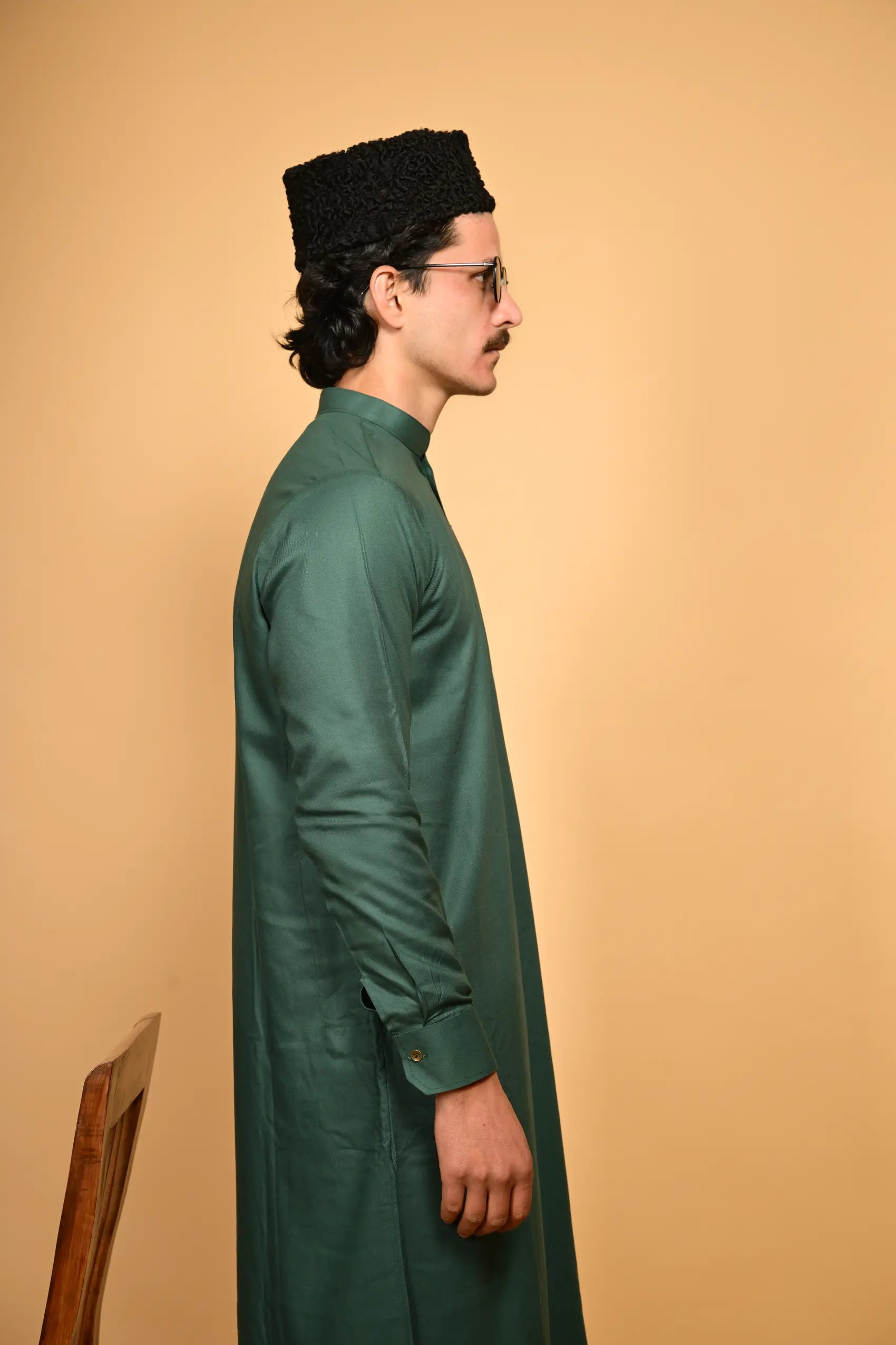 baraqah rakheem teal green kameez shalwaar for men 