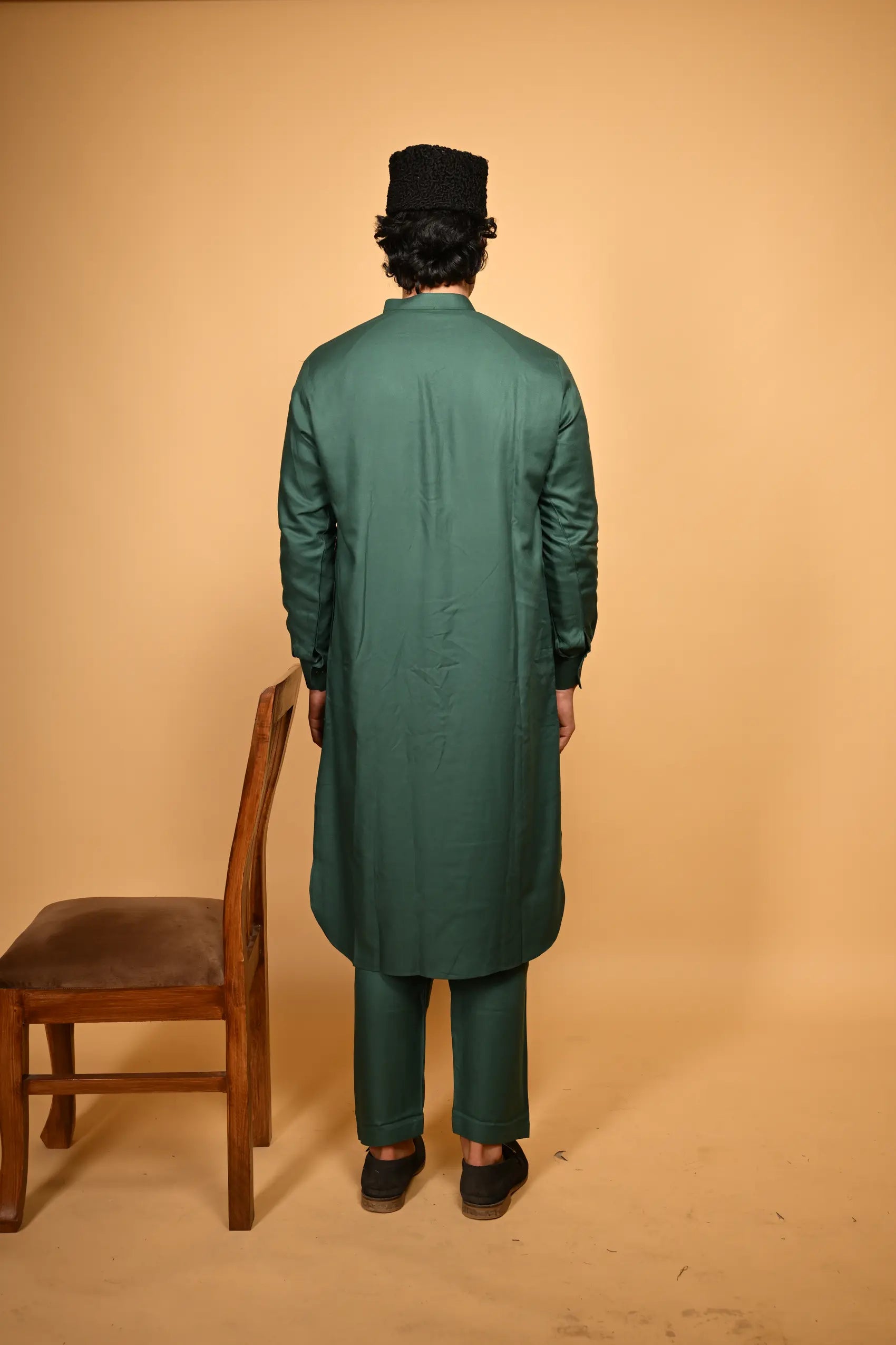 baraqah rakheem teal green kameez shalwaar for men 