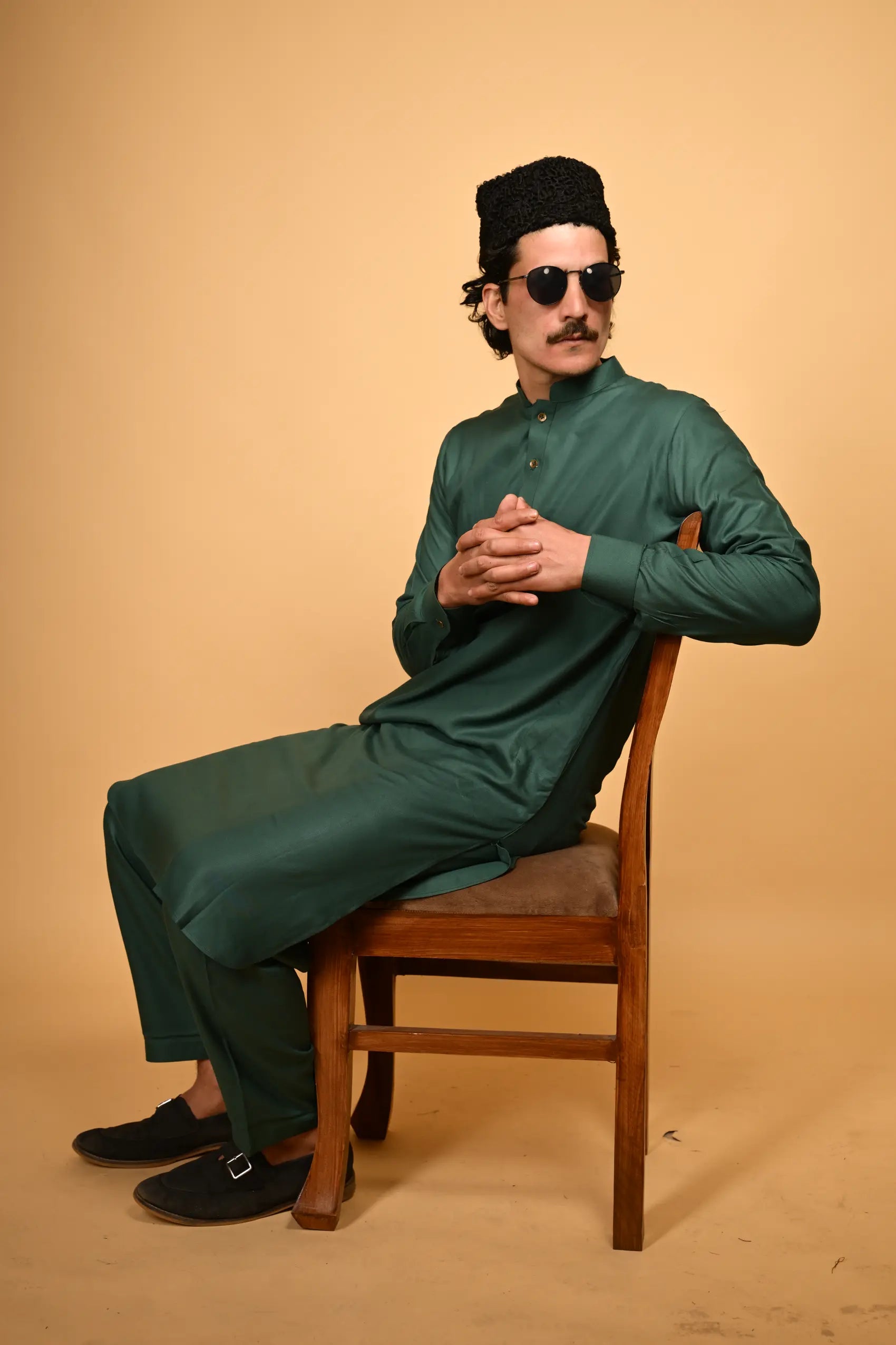 baraqah rakheem teal green kameez shalwaar for men 