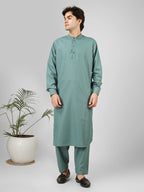 Rasheiq Aquamarine Kameez Shalwar