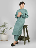 Rasheiq Aquamarine Kameez Shalwar