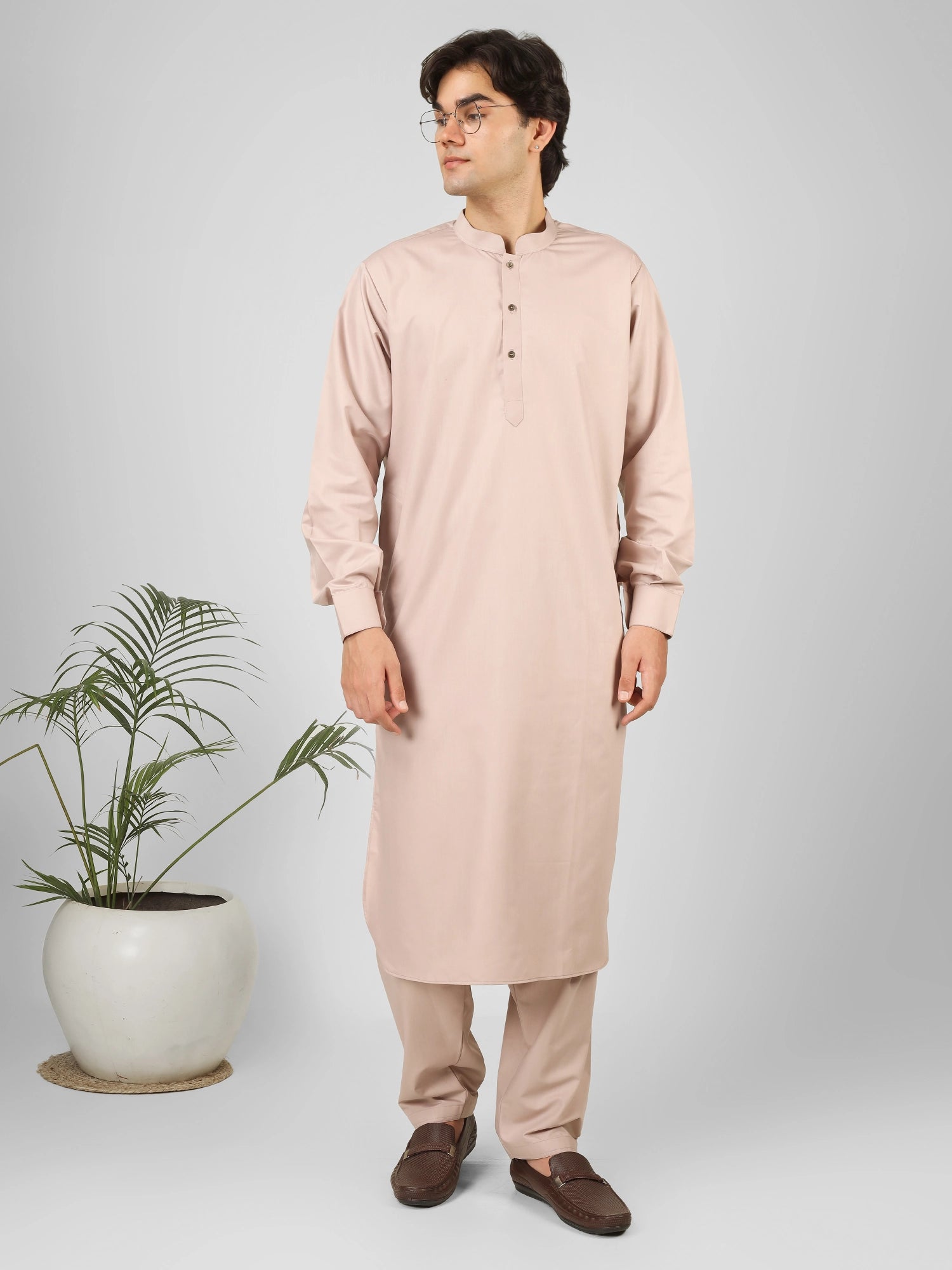 Rasheiq Haze Lavender Kameez Shalwar