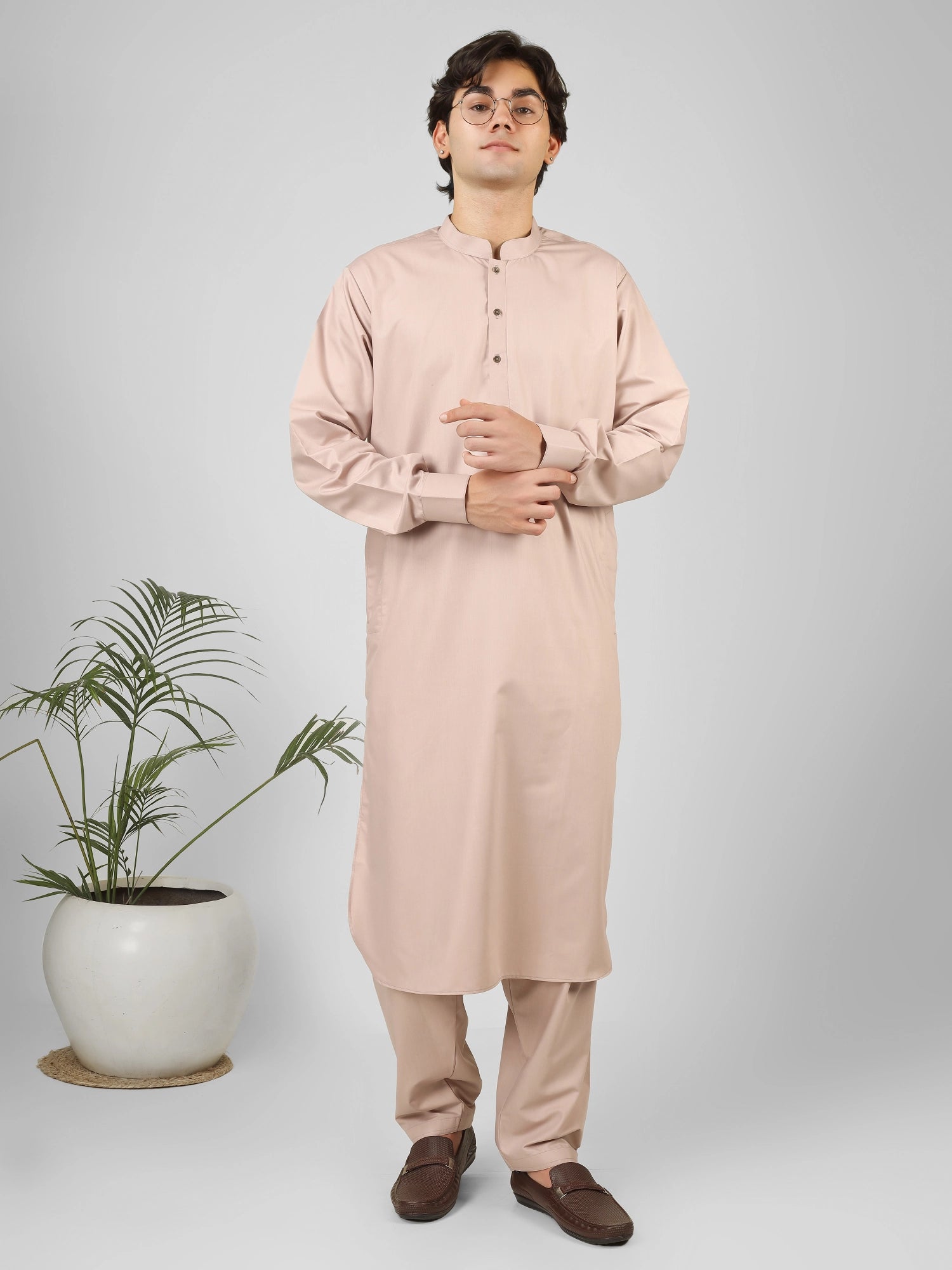 Rasheiq Haze Lavender Kameez Shalwar