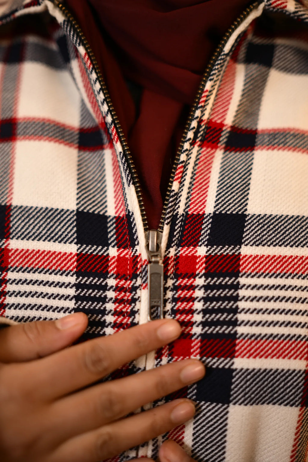 Red Checkered Traditional kashmiri  Pheran