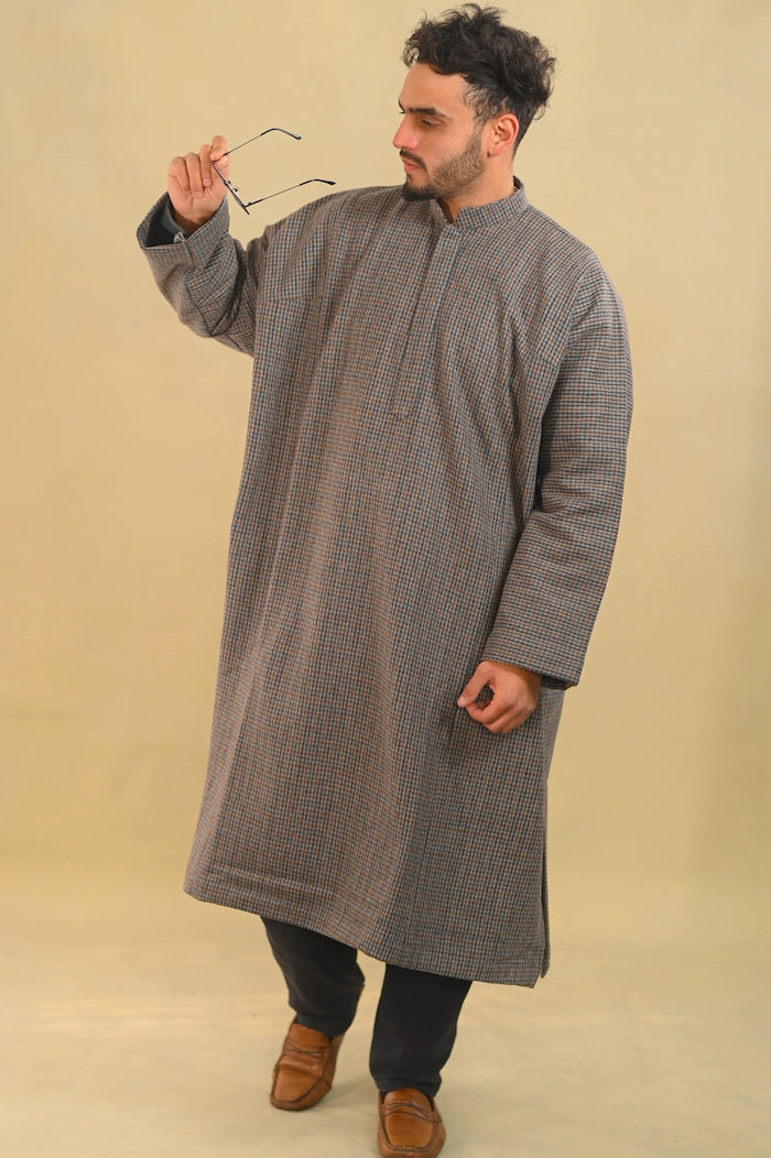 baraqah royal check pheran for men 