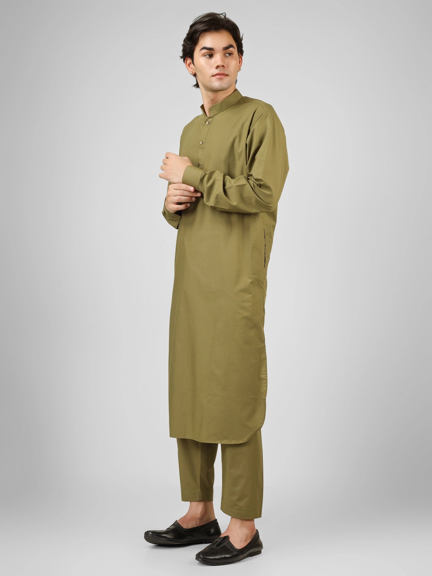 Rasheiq Sage Green Kameez Shalwar