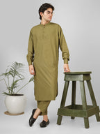 Rasheiq Sage Green Kameez Shalwar