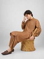 Rasheiq Savannah Brown Kameez Shalwar