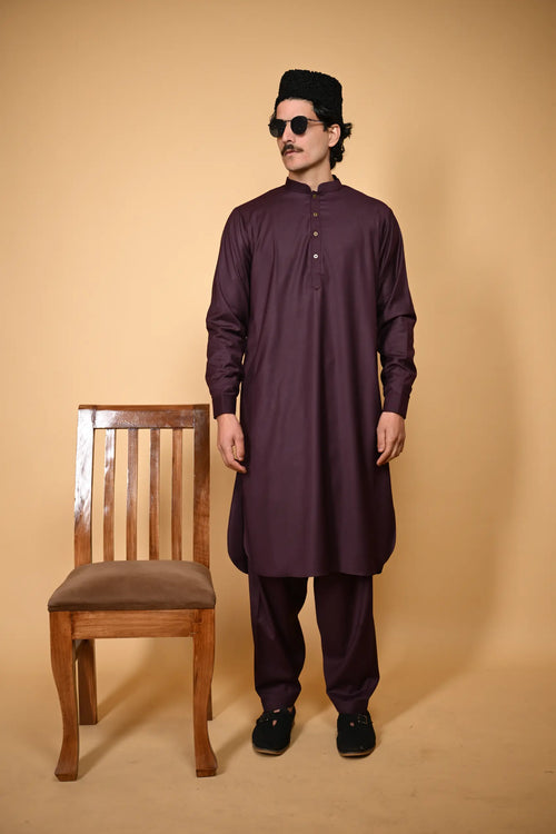 shadow plum pre winter tamtadu kameez shalwar for men 