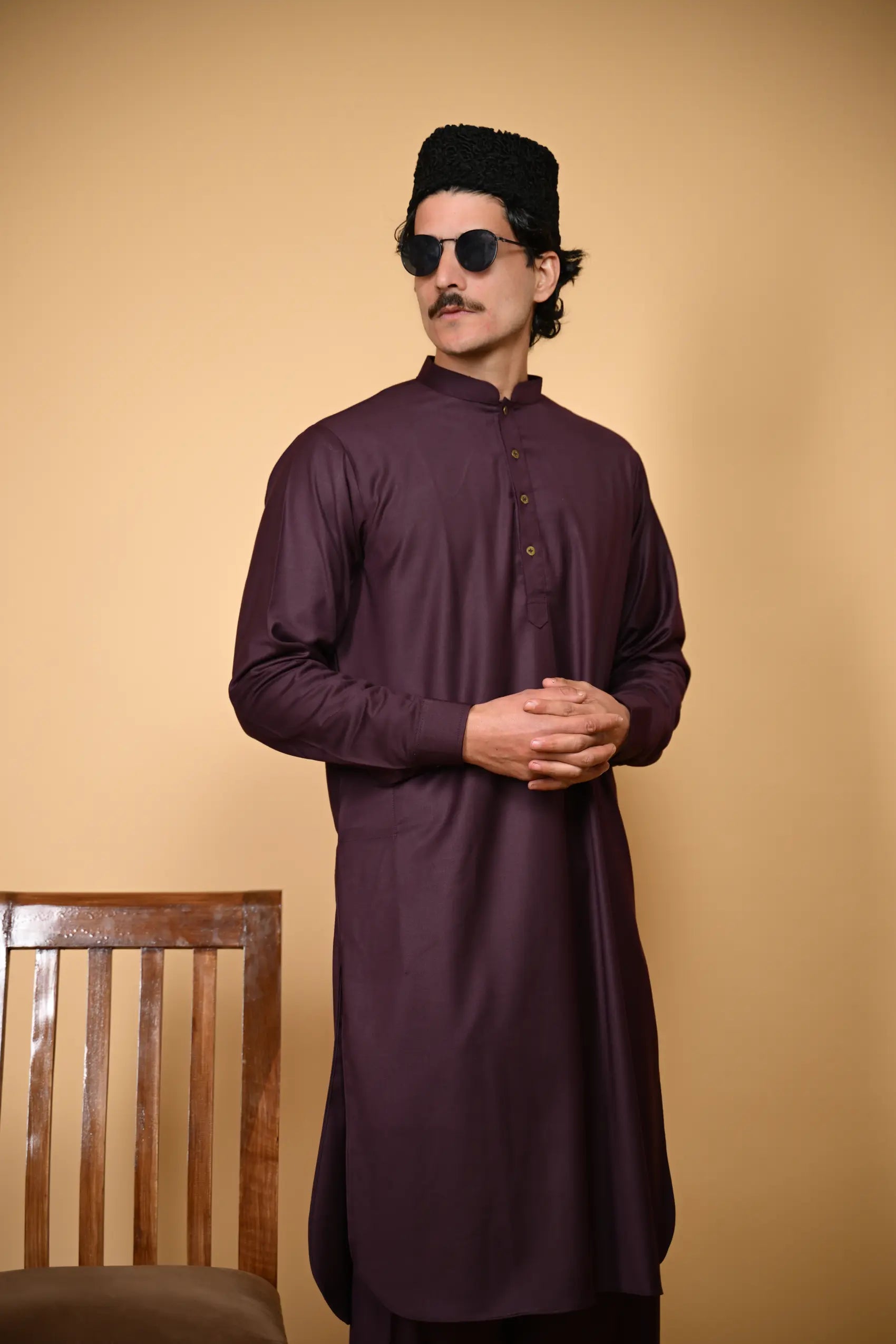 Tamtadu Shadow Plum Kameez Shalwar