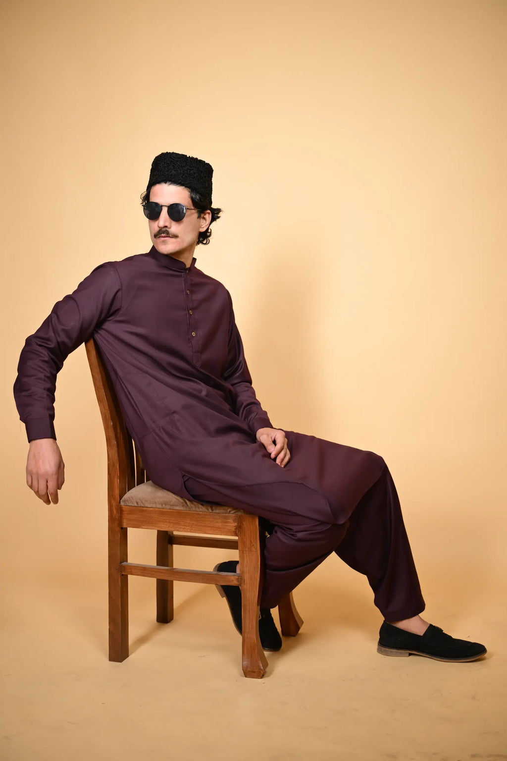 Tamtadu Shadow Plum Kameez Shalwar