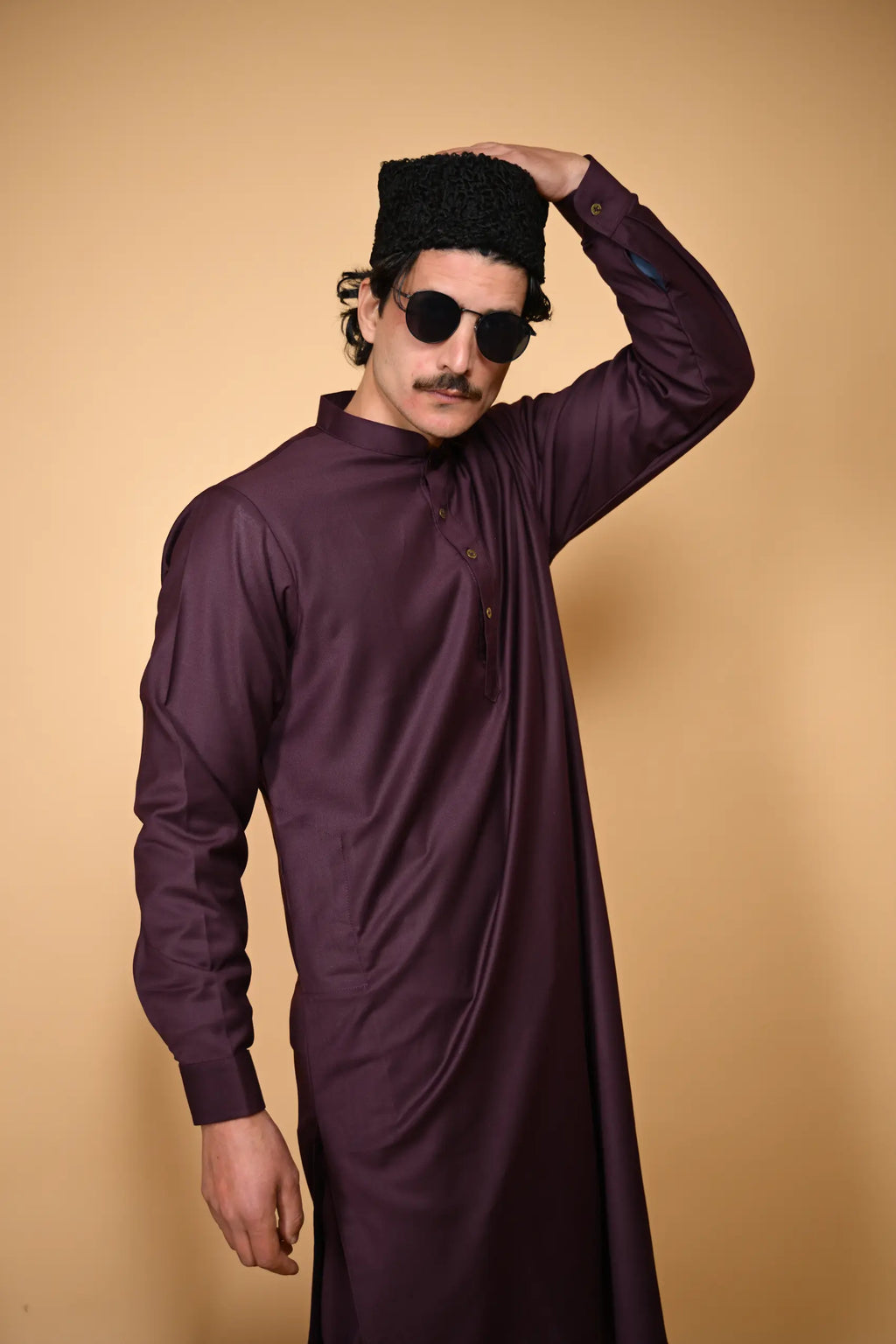 Tamtadu Shadow Plum Kameez Shalwar