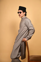 Tamtadu Smoky Slate Kameez Shalwar