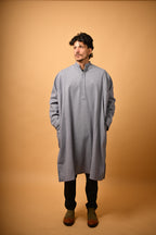 Steel Grey Herringbone Pheran