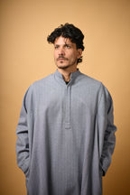 Steel Grey Herringbone Pheran