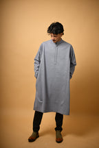 Steel Grey Herringbone Pheran