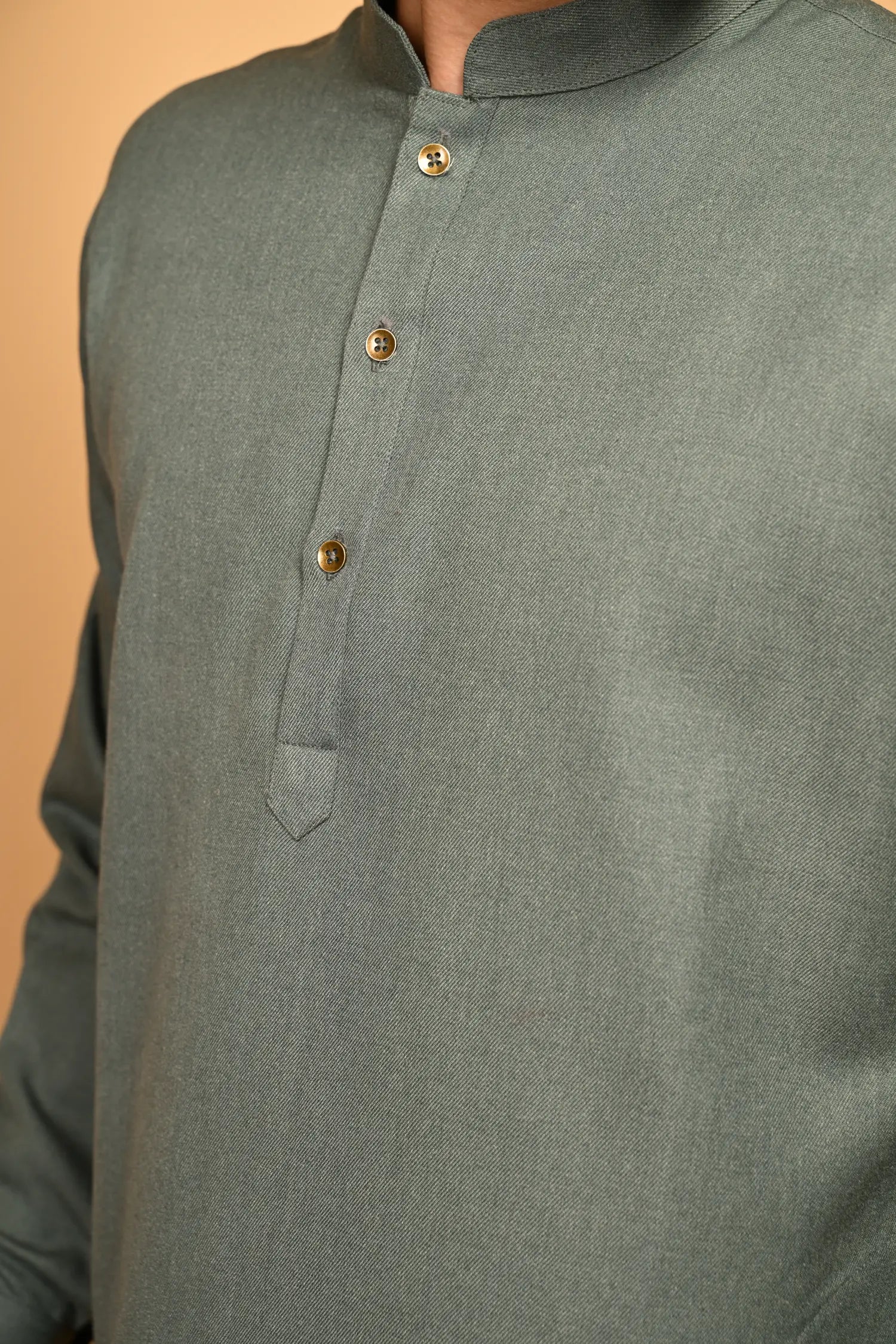 baraqah Teal Green Winter Kurta Pajama for men 
