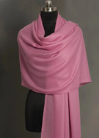 pink color pure handmade pashmina for women 