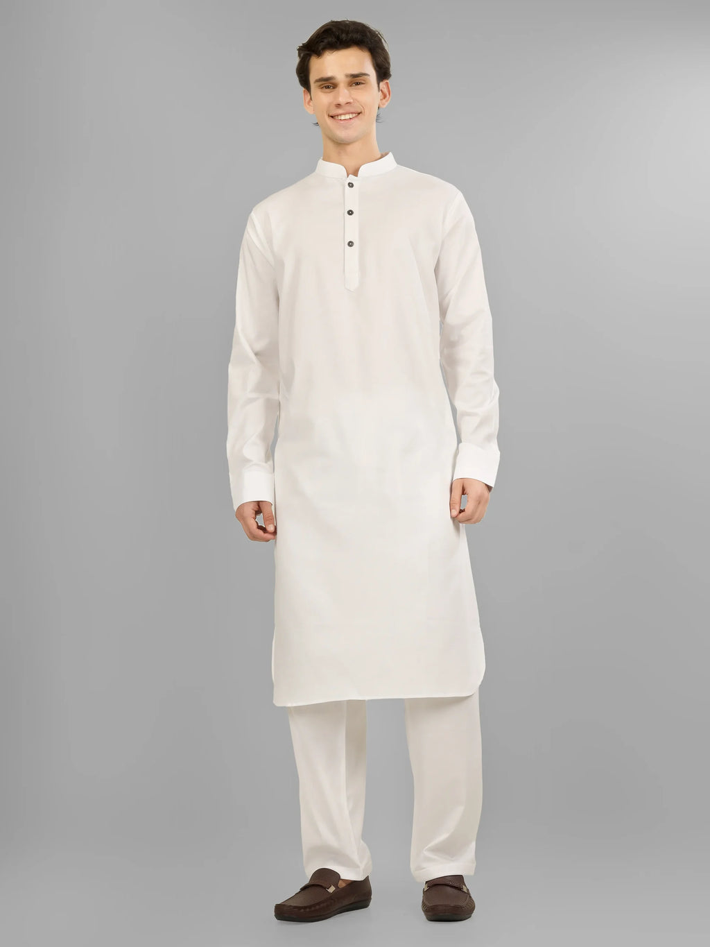 Elara White Lycra Cotton Kameez Shalwar