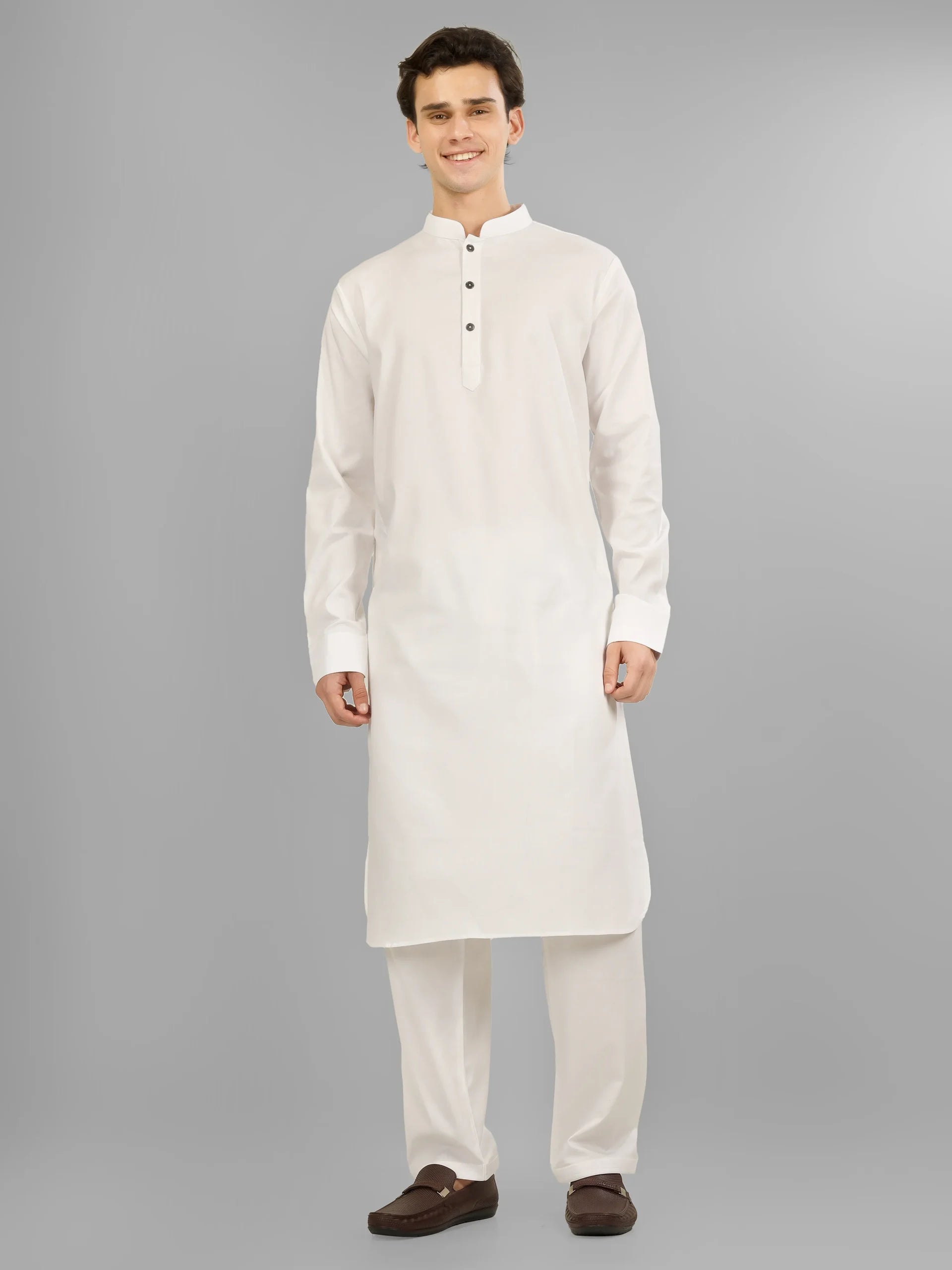 Elara White Lycra Cotton Kameez Shalwar