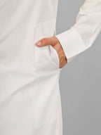 Elara White Lycra Cotton Kameez Shalwar