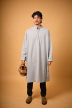 Whitish Grey Dotted Pheran