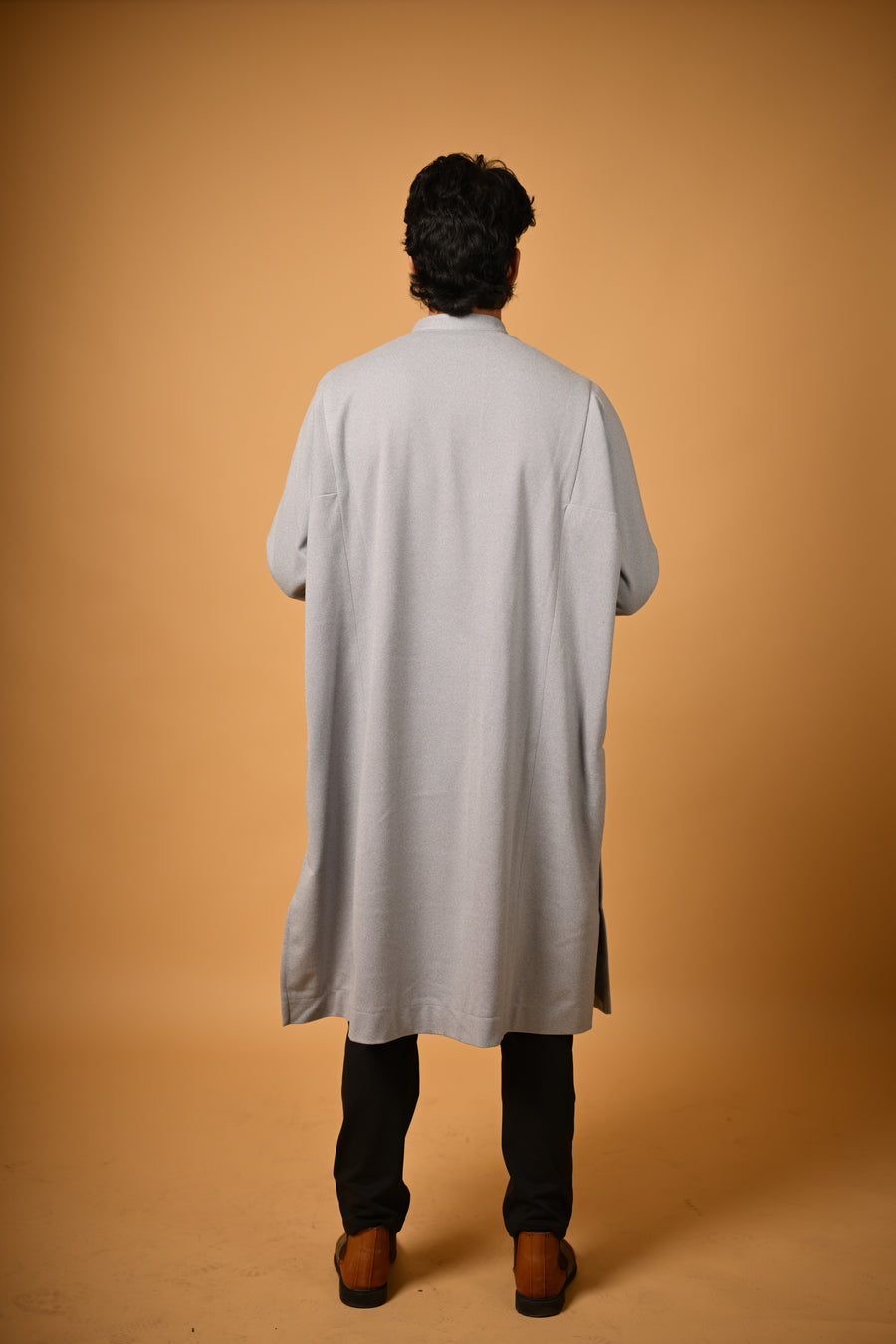 Whitish Grey Dotted Pheran