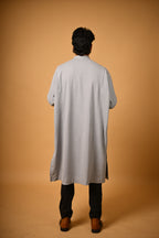 Whitish Grey Dotted Pheran