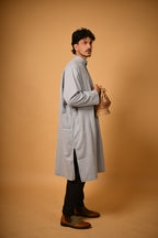 Whitish Grey Dotted Pheran