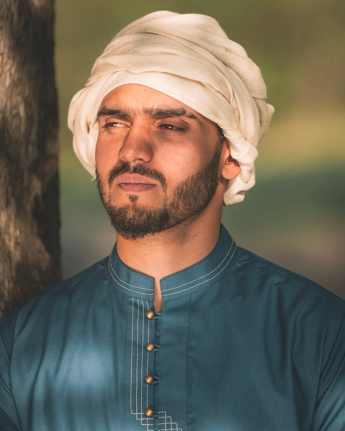 baraqah men blue color kurta pajama 