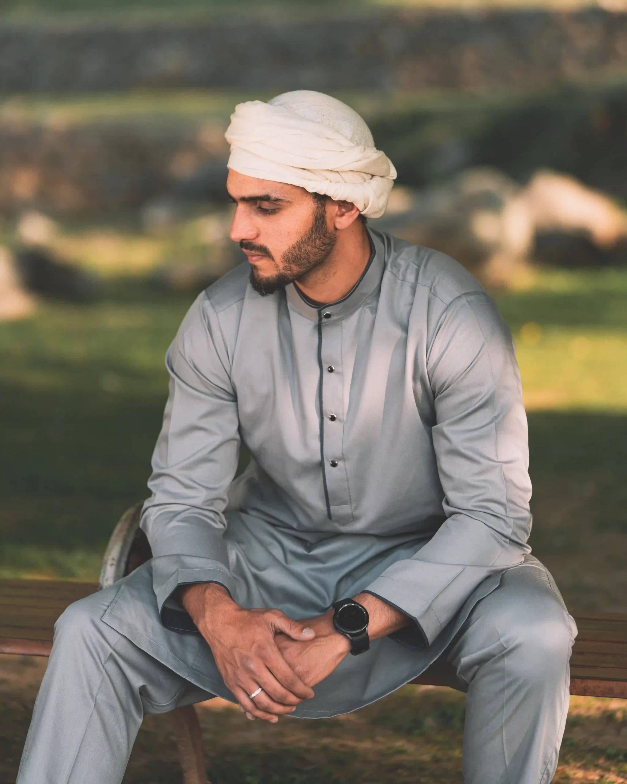 men light blue color summer kurta pajama 