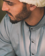 men light blue color summer kurta pajama 