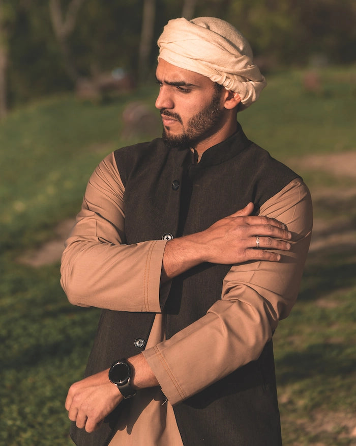 men light brown  color summer kurta pajama 